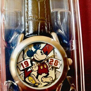 DISNEY **Mickey Mouse** Watch Leather Strap 1928 Limited Release  Unisex